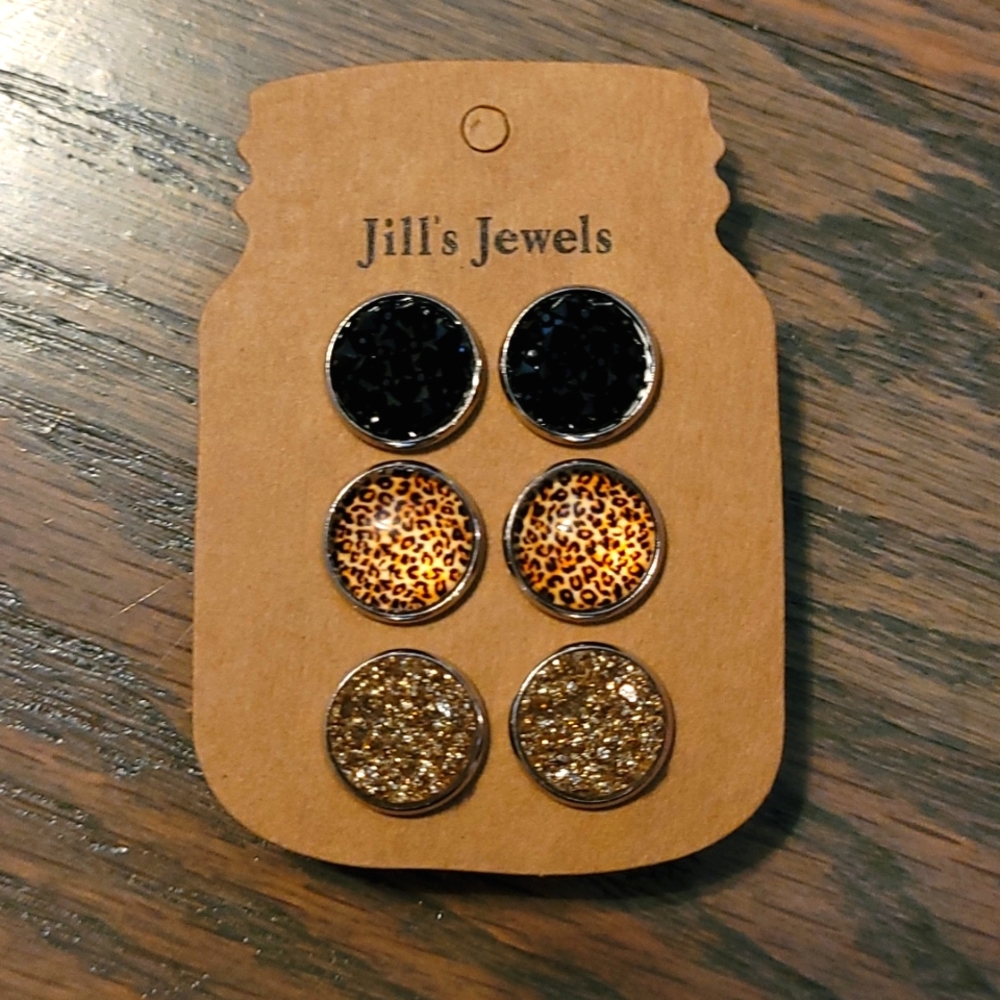 3 pair of earrings